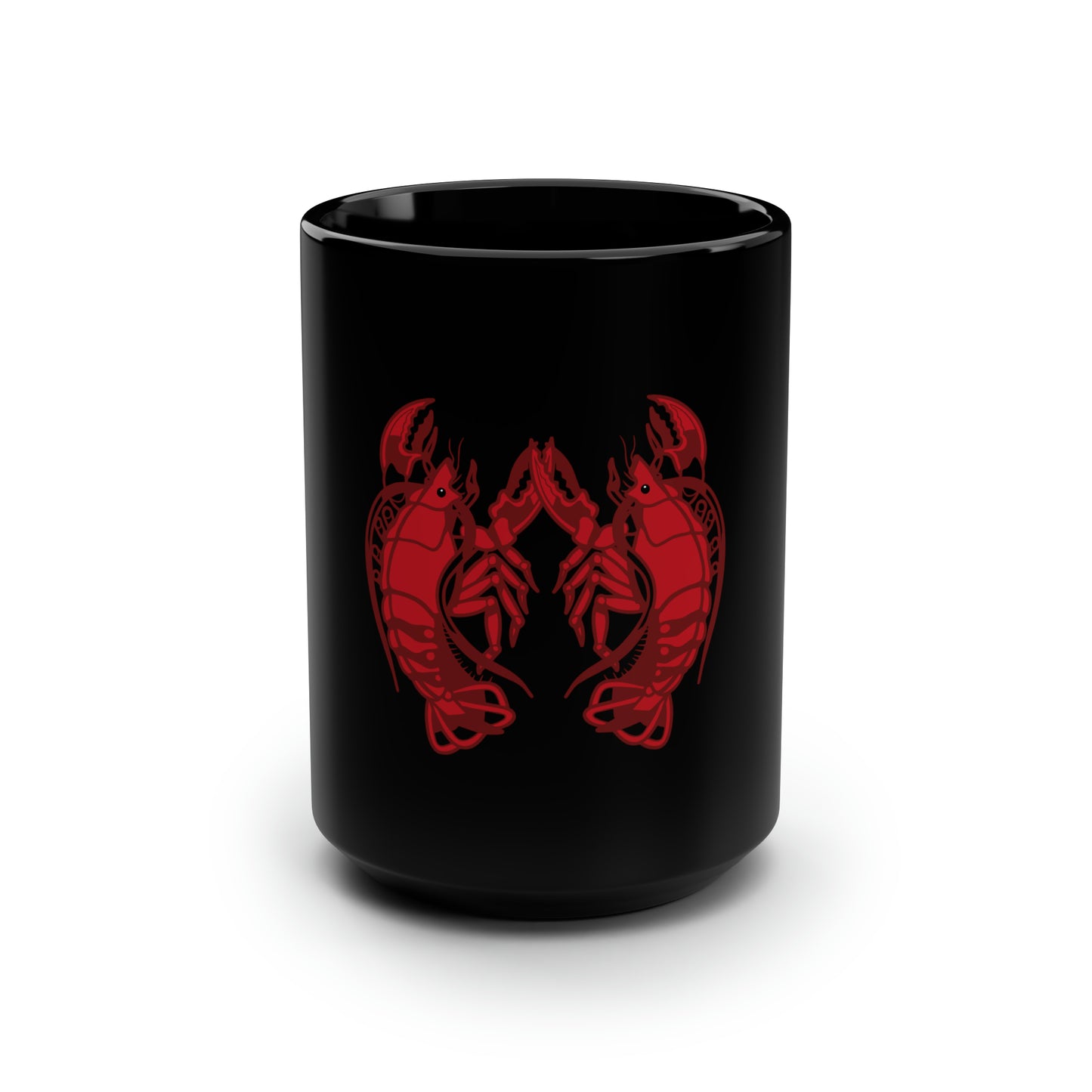 Lobsters Black Mug, 15oz